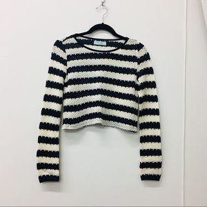 White/Navy Stripe Sweater